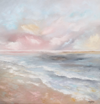 Named contemporary work « NUAGES EN COULEURS », Made by MARTINE GRéGOIRE