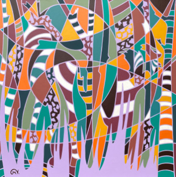 Named contemporary work « Forest I », Made by MAGUY VAZ