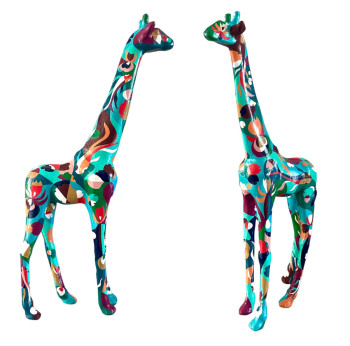 Named contemporary work « Girafe Nymphéa », Made by MAGUY VAZ