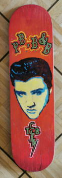 Named contemporary work « ELVIS », Made by KUSTOM CLEAVERS