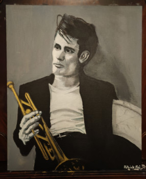 Named contemporary work « Chet Baker et sa trompette », Made by PATRICK FOI