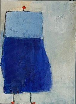 Named contemporary work « Bleue abstraite », Made by MARIE ROUACH