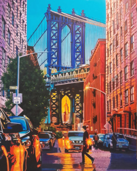 Named contemporary work « "Manhattan bridge" », Made by RAZKIN