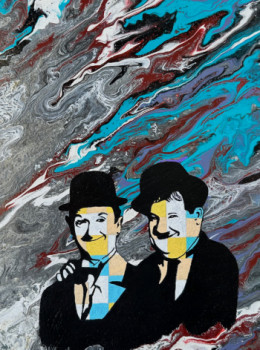 Named contemporary work « Laurel et Hardy », Made by JOLBBI ONE