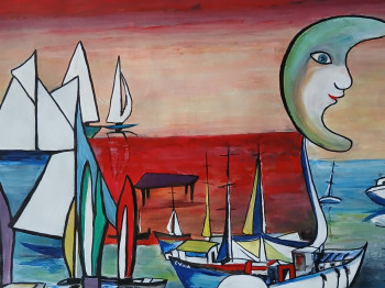 Named contemporary work « Le piano dans la mer », Made by E.BOREL