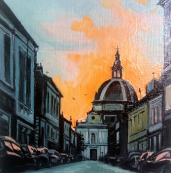 Named contemporary work « Lille at sunset », Made by CHEN XI