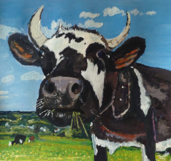 Named contemporary work « Vache », Made by FRANCK LUGINBUHL