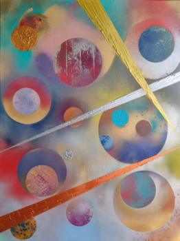 Named contemporary work « Univers coloré », Made by EVERUP