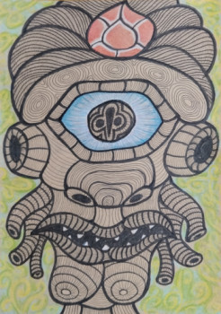 Named contemporary work « Cyclope », Made by COPAINTER72