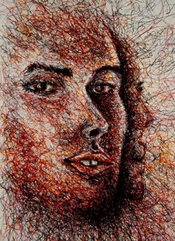 Named contemporary work « Emotional face », Made by DIAFREL