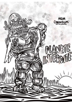 Named contemporary work « Planète interdite Forbiden planet », Made by ERIC ERIC