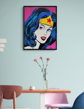 Named contemporary work « Wonder Woman », Made by CYRDEM ART