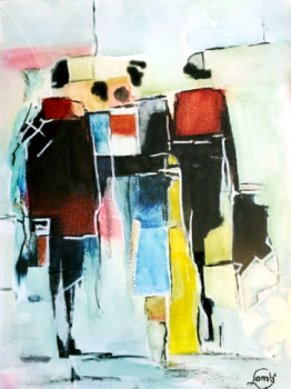 Named contemporary work « Silhouettes », Made by LAMB'