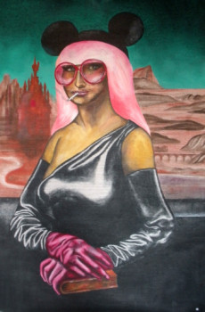 Named contemporary work « Lady Gaga Mona Lisa La Joconde », Made by ERIC ERIC