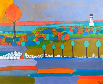 Named contemporary work « L'arbre orange », Made by MAPIE