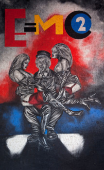 Named contemporary work « Mister Einstein et ses girls », Made by ERIC ERIC