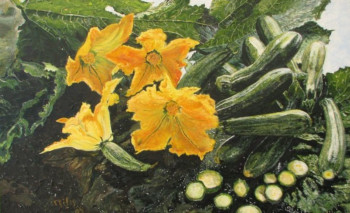 Named contemporary work « courgettes », Made by EMILE-ANDRé LESAGE