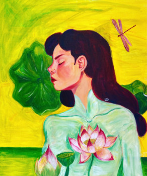 Named contemporary work « flor de lotus », Made by VELI