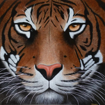 Named contemporary work « Tigre », Made by SANDRA SALDAñA