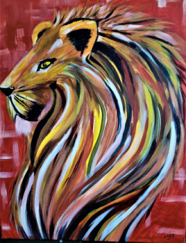 Named contemporary work « Lion », Made by ANNE LEFèVRE RéMY