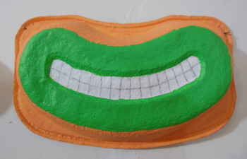 Named contemporary work « Bouche de Clown vert claire », Made by CAMSO LEI