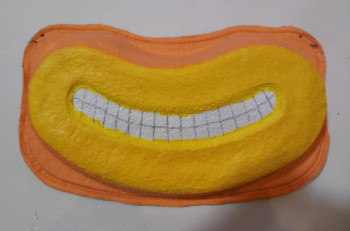 Named contemporary work « Bouche de Clown Jaune », Made by CAMSO LEI