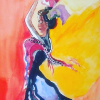 Named contemporary work « La danseuse gitane », Made by ELLE *