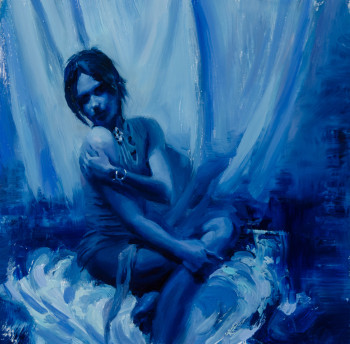 Named contemporary work « Nuance de bleu », Made by ROMAIN EUGèNE