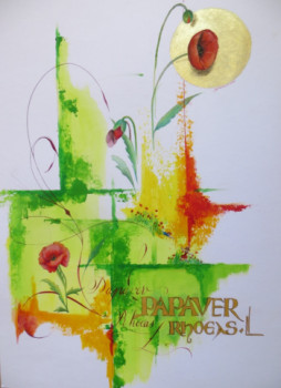 Named contemporary work « Papaver Rhoaes », Made by GARANCE