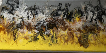 Named contemporary work « Cavalcade au Bois des Riéges », Made by CRé’ART POURING CHANTOU