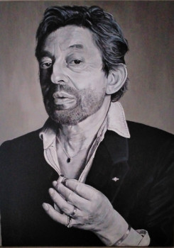 Named contemporary work « Serge Gainsbourg », Made by RICHY WAM K