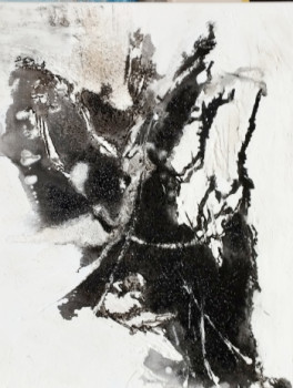 Named contemporary work « Blanco y negro », Made by ADRIANA STROE