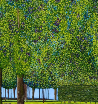 Named contemporary work « Libre Interprétation du Parc de Klimt », Made by NADINE DE LESPINATS