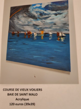 Named contemporary work « Course de vieux voiliers », Made by BRIGITTE R