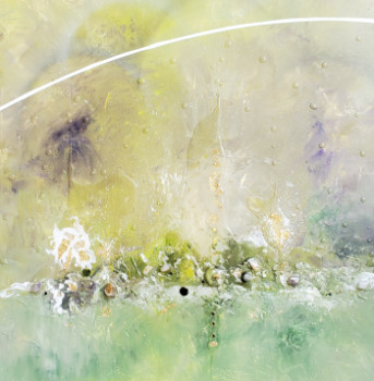 Named contemporary work « ALL GREEN », Made by FRéDéRIQUE CHABIN-RIVIERE