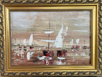 Named contemporary work « Ocre marine », Made by ERNIE