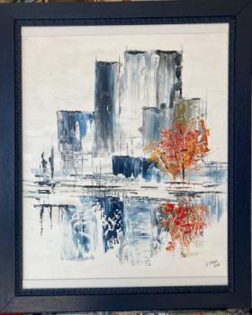 Named contemporary work « REFLET SUR L'ORANGE », Made by ERNIE