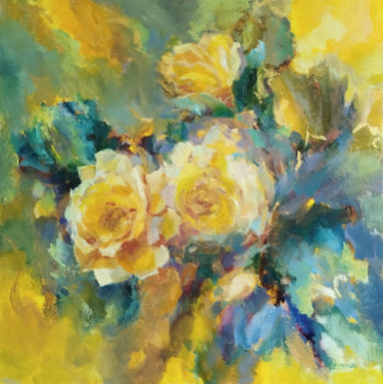 Named contemporary work « Résonance Florale », Made by IRYNA MALYNOVSKA