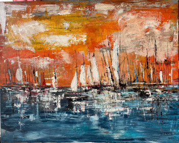 Named contemporary work « l'orage en mer », Made by ERNIE