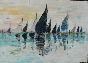 Named contemporary work « la route du rhum bleue », Made by ERNIE