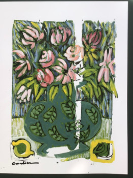 Named contemporary work « Bouquet et citron de Menton », Made by SOPHIE GARDIN