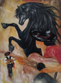 Named contemporary work « cheval espagnol », Made by MARRAS