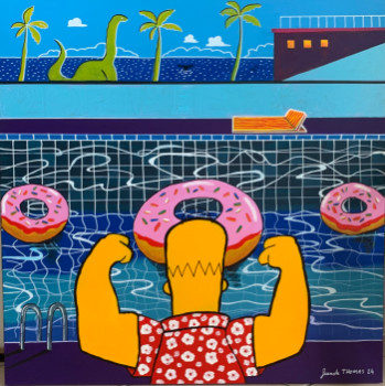 Named contemporary work « Power donuts », Made by FRANCK THOMAS