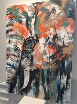 Named contemporary work « Éléphant », Made by ROM VRX