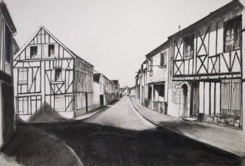 Named contemporary work « Série PROVINS, rue de JOUY II », Made by LAURENT OSTI