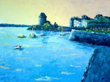 Named contemporary work « Petit Port de St Servan sur mer - Ille et Vilaine - Bretagne - France - Réf: 145Fg », Made by ABERIUS