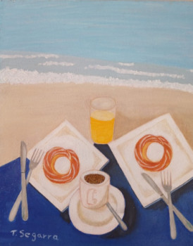 Named contemporary work « Desayuno en la playa », Made by BUARTES