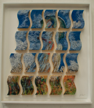 Named contemporary work « 20 éponges pour La Femme à l'Ombrelle de Claude Monet », Made by JEAN-FRANçOIS LESENFANS