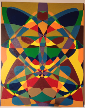 Named contemporary work « ligne spirographique geometrique », Made by NICOLAS BOURSIER