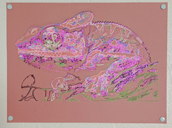 Named contemporary work « iguane », Made by NICOLAS BOURSIER